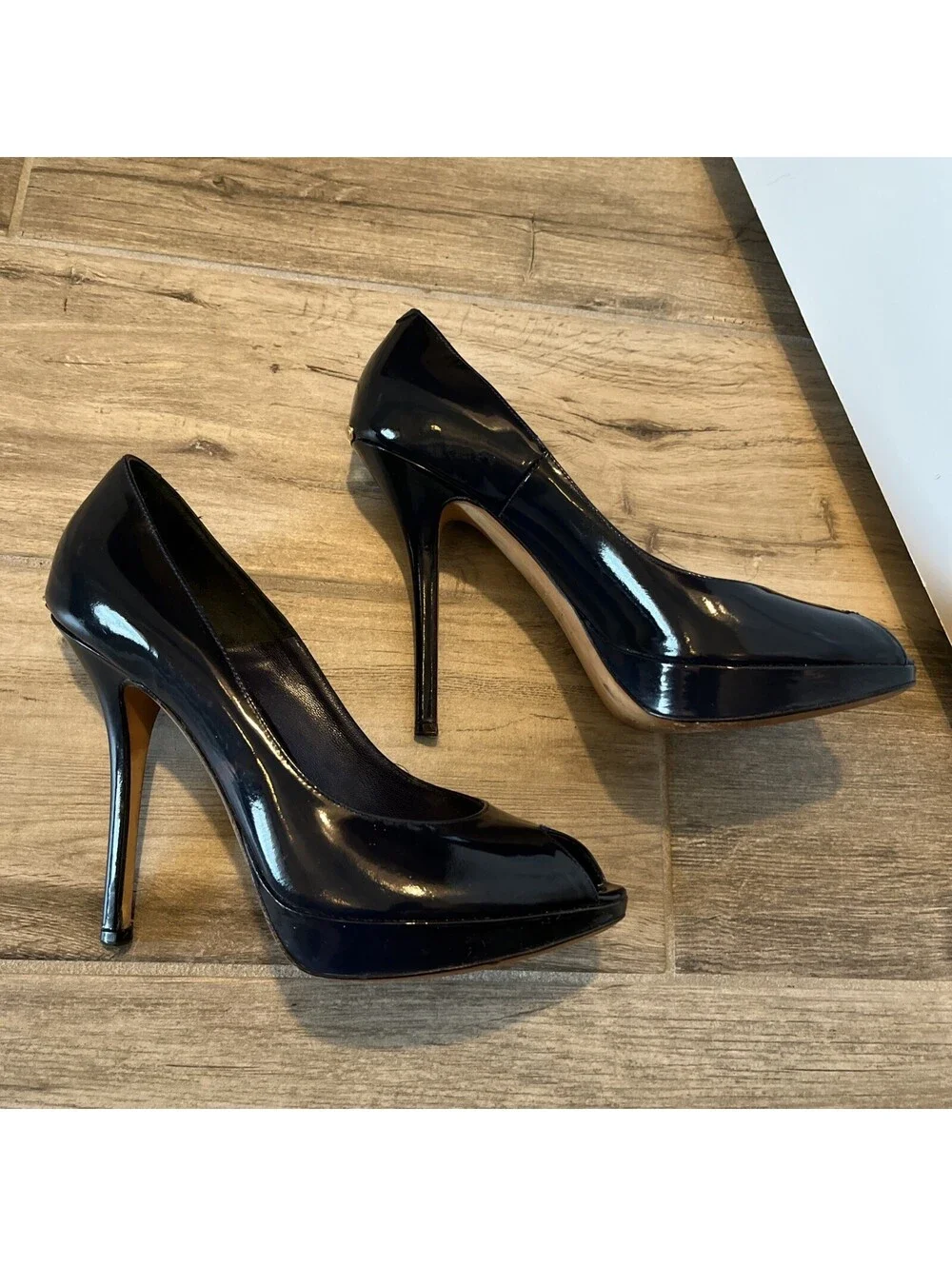 CHRISTIAN DIOR MISS DIOR 4 INCH STILLETO HEELS SIZE IT38/US8 MADE IN ITALY BLUE